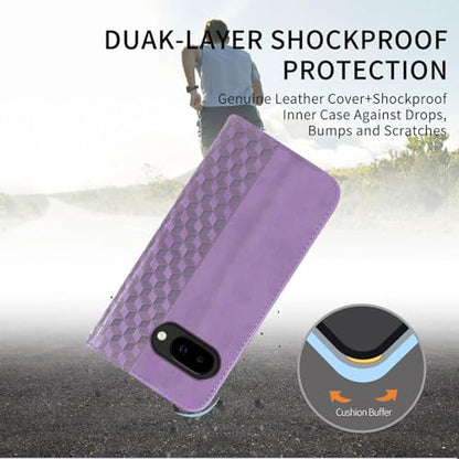 Wallet Case for Google Pixel 10a 2026 6.3 Inch - PU Leather Flip Cover with Card Holder Slots, Strong Magnetic Folio Kickstand Phone Case, Purple - color: Purple, size: Google Pixel 10a 6.3"