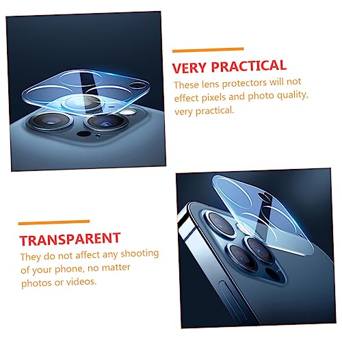 balacoo 3pcs Lens Protection Films Tempered Phone Screen Protectors Camera Lens Covers Scratch-resistant for Pro