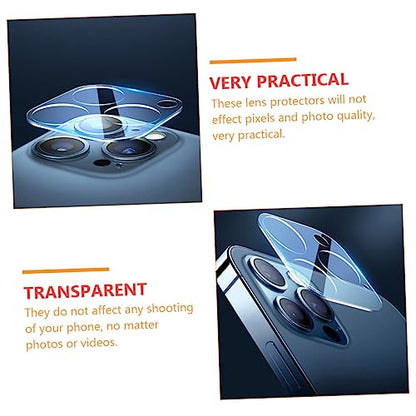 balacoo 3pcs Lens Protection Films Tempered Phone Screen Protectors Camera Lens Covers Scratch-resistant for Pro