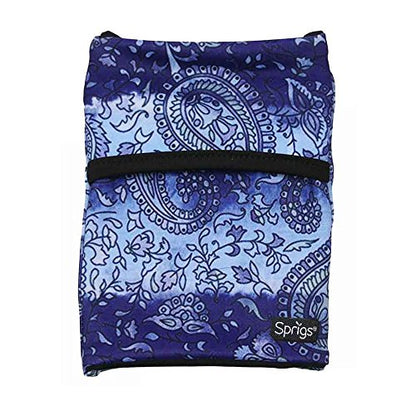 Sprigs Wrist Wallet Running Wristband Pocket for Keys Cards Cash ID Phone - color: Purple Paisley