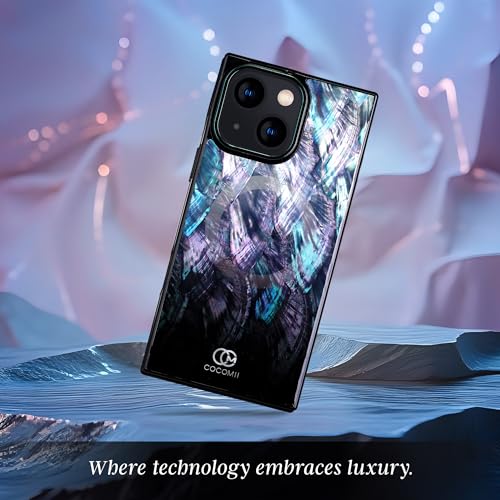 COCOMII Rectangle for iPhone 15 Case, Black Real Mother of Pearl | Compatible with MagSafe Wireless Charging, Shockproof 10ft Drop Protection, Camera & Screen Protection, Premium Glossy Finish - color: Black Real Mother of Pearl, size: iPhone 15 (6.1")