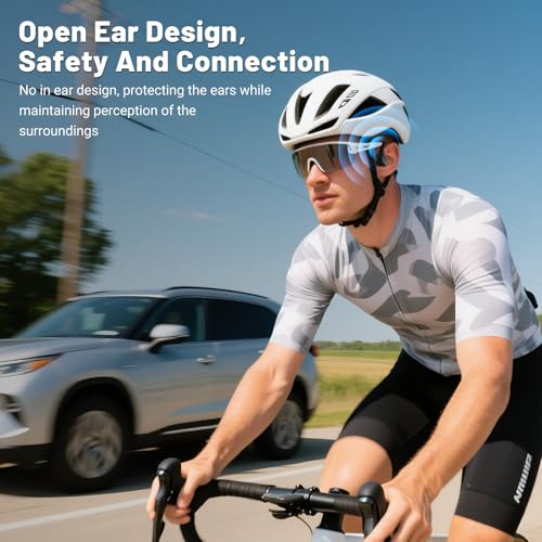 New Waterproof Open-Ear Bone Conduction Headphones - Bluetooth 6.0, 10-Hour Battery Life, Ultra-Light Wireless Headset with Stable Connection, Ideal for Running, Cycling, Workout, Hiking