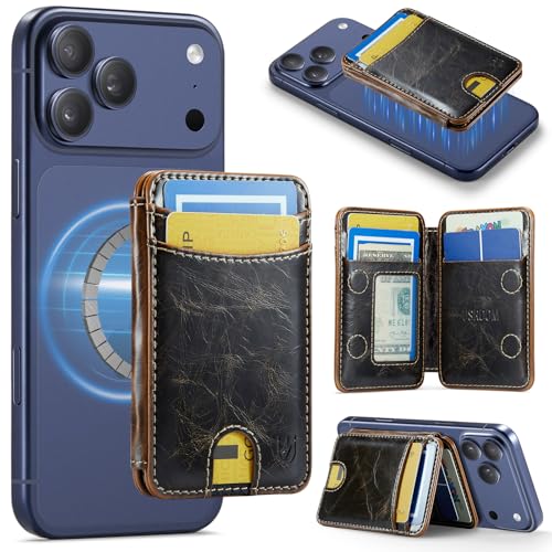 for Magsafe Wallet Magnetic RFID Blocking Card Holders, Coffee - color: Luxury Coffee