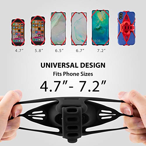 Bone Bike Tie Pro 4, Universal Bike Phone Stem Mount for 4.7"-7.2" Phones - color: Black - Bike Tie Pro 4