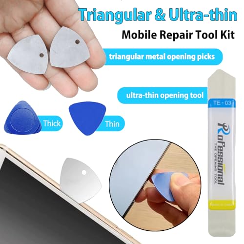 Spudger Tool Kit, 18 Piece Cell Phone Pry Tool, Metal Spudger, Plastic Pry Tool, Pry Tools for Electronics, Cell Phone Repair Tool Kit for iPhone, Laptop, iPad, Cell Phone, Tablet, Computer