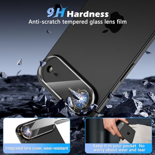 imluckies 3 Pack for iPhone 17 Air 6.5" Camera Lens Protector, HD Clear Tempered Glass Camera Accessories, 9H Hardness Anti-Scratch Screen Cover, Case Friendly[Not Affect Night Shots] - size: 17 Air-Clear