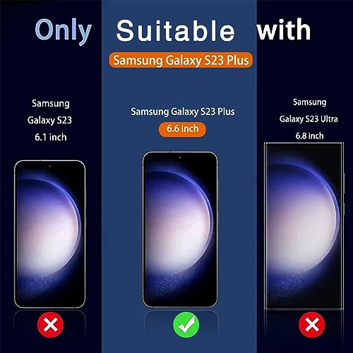 Milomdoi Privacy Screen Protector for Samsung Galaxy S23 Plus - size: 6.6 Inch