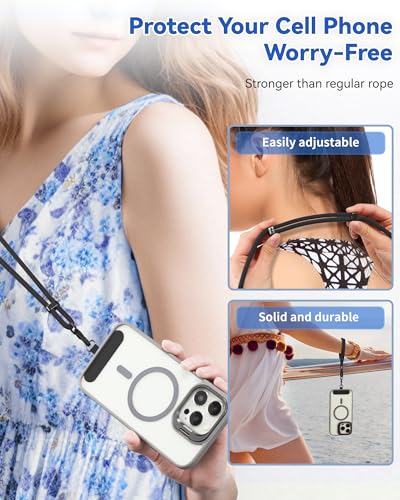 VVAAGG Cell Phone Lanyard for iPhone - Crossbody Phone Strap Black - color: Black