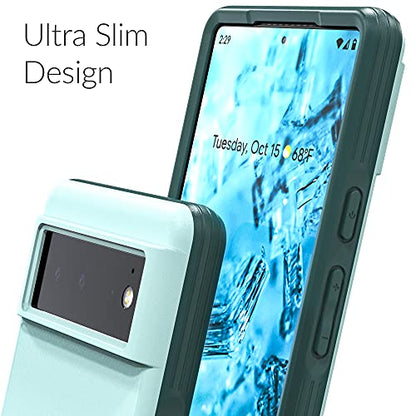 Crave Slim Guard for Google Pixel 6, Shockproof Case for Google Pixel 6 - Aqua - color: Aqua