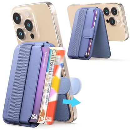 Sinjimoru Pull Tab Magnetic Wallet Stand for MagSafe, Card Holder, Lavender - color: Lavender