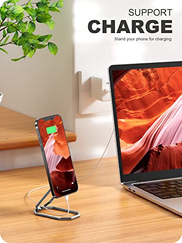 A-LuGei Phone Kickstand Ring Holder, Cell Phone Grips, Phone Stand for Desk - color: Hallow Silver