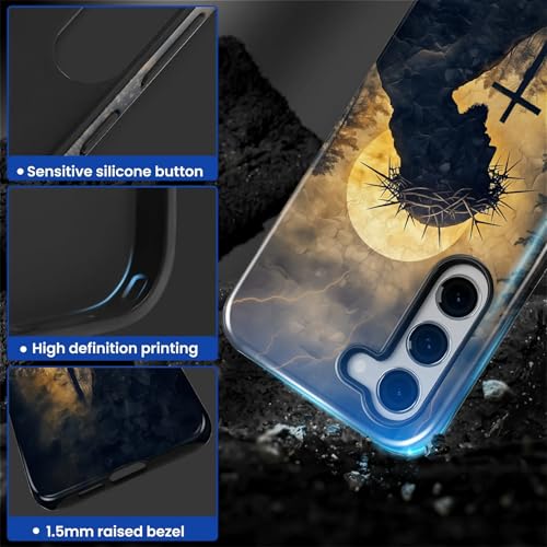 CARLOCA Case for Samsung Galaxy S23,Faith Inspired Christians Scripture Design Hybrid Dual Protection Soft TPU + Hard PC,Shockproof Anti-Scratch Cover Men Women Stylish Protective Phone Case - color: Faith Inspired Christians Scripture, size: Galaxy S23