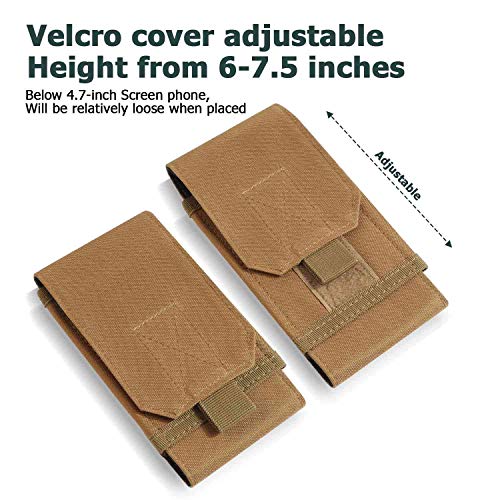 Tactical Holster Large Belt Pouch Molle Carrying Cover Case for Less 6.5" Phone