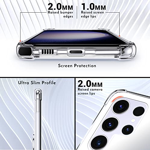 Shields Up for Samsung Galaxy S23 Ultra Case with Card Holder Stand, Clear - color: Clear, size: Galaxy S23 Ultra