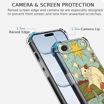 Case for iPhone Air with Tarot Card Design,Aesthetic Cute Rat Pattern,Trendy Soft TPU Bumper Phone Cover,6.5"(Rat,17Air) - color: Rat, size: iPhone Air