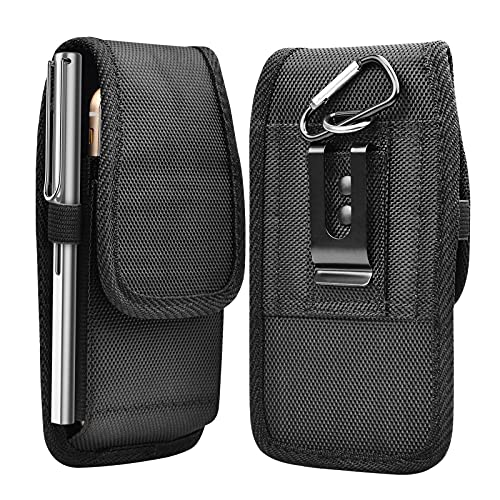 Njjex Cell Phone Holster for iPhone 13 14 15 16 17 Pro Max 12 11 XR Samsung Galaxy S25 S24 Ultra S23+ S22 S21 S20 Note 20 A14 A15 A35 A16 A36 5G A17 Belt Clip Holster Phone Pouch Holder Carrying Case | Cell Phone Holster for iPhone 17 Samsung Galaxy S26 S