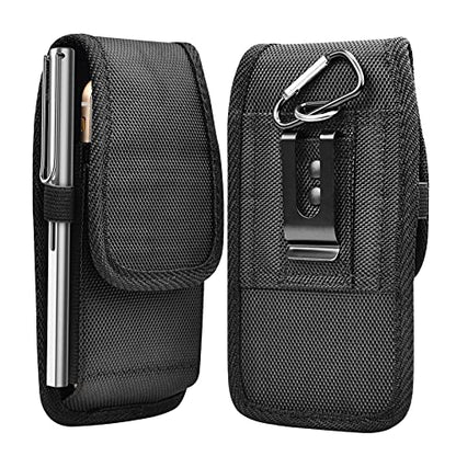 Njjex Cell Phone Holster for iPhone 13 14 15 16 17 Pro Max 12 11 XR Samsung Galaxy S25 S24 Ultra S23+ S22 S21 S20 Note 20 A14 A15 A35 A16 A36 5G A17 Belt Clip Holster Phone Pouch Holder Carrying Case | Cell Phone Holster for iPhone 17 Samsung Galaxy S26 S