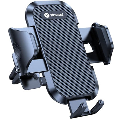 VICSEED 2026 Upgrade Ultra Stable Car Phone Holder Mount [Never Fall Off & Won't Break] Universal Air Vent Phone Mount for Car Easy Clamp Phone Holders for Your Car for iPhone 18 Pro Max 17 16 15 14 - color: Black