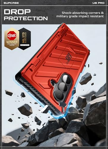 SUPCASE for Samsung Galaxy Z Fold 7 Case with Built-in Kickstand, Ruddy - color: Ruddy