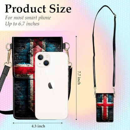 Small Crossbody Bags for Women Touchscreen Cell Phone Bag Cross Body Purses with adjustable Strap,Gifts For Teenage Girls - color: Cross of St. George Flag