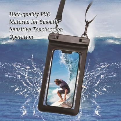 Waterproof Phone Pouch, IPX8 Waterproof Phone Case for iPhone 17/16/15/14 Pro Max, Cell Phone Dry Bag for Beach & Cruise Essentials, Touch Screen, Lanyard Included, (Fits Up to 7.5”)-Red - color: Red