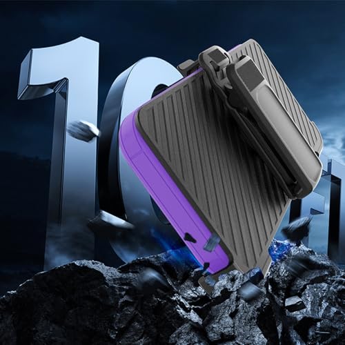 Designed for iPhone 11 Pro Max Case,Purple | Compatible with MagSafe,Double protection,Tough Durable,Detachable back clip,Dustproof,No Fading,No Yellowing,Non-Slip - color: Purple, size: iPhone 11 Pro Max 6.5"