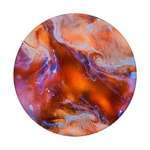 Liquid Orange Ceramic Design: Swirling Purple & Great Gift PopSockets Grip and Stand for Phones and Tablets