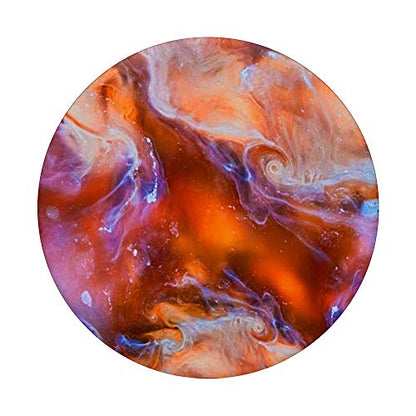 Liquid Orange Ceramic Design: Swirling Purple & Great Gift PopSockets Grip and Stand for Phones and Tablets