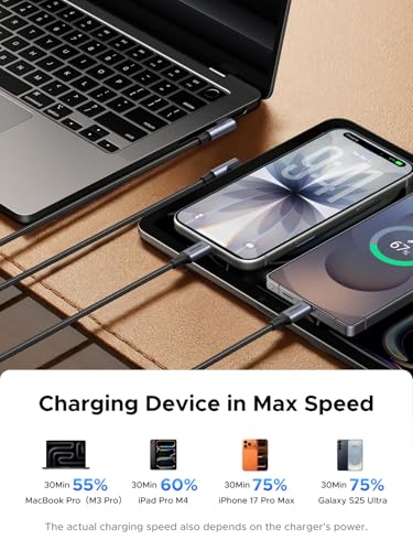 UGREEN 240W Right Angle USB C Cable, PD 3.1 Fast Charging, 3.3ft - size: 3.3FT