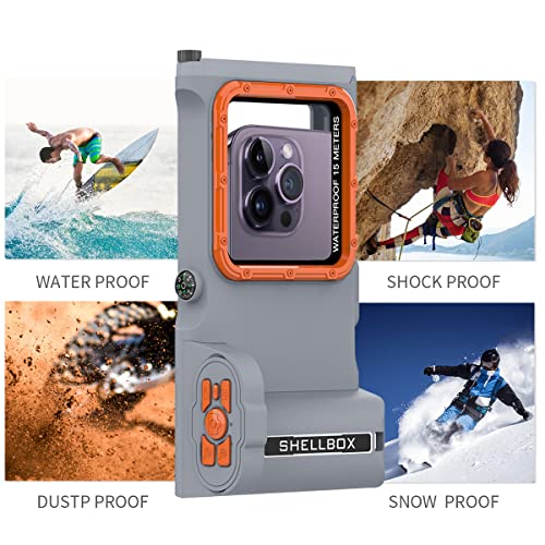 AICase Universal Diving Case Photography Shell for iPhone 15 Pro Max 14 Pro Max/13 Pro Max/12 Pro Max/11/XS/XR,15m Underwater Protective Case for Samsung S23 Ultra/S22 Ultra up to 6.9" - color: Universal Waterproof Case Photography
