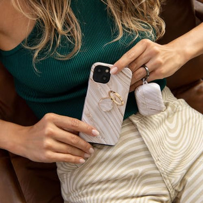 BURGA Cell Phone Ring, Holder Grip and Stand - Finger Phone Grip for Back of Smartphone Case, Kickstand 360 Rotation, Universal Ring for iPhone Samsung Galaxy Huawei Google Pixel, Stylish Accessories - color: Full Glam, style: Gunmetal