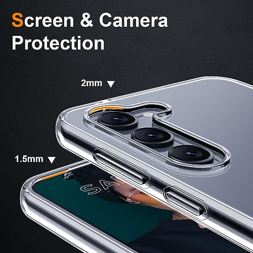 Silicone Clear for Samsung Galaxy S23 Fe Case,Thin with Comfort Grip | Soft Slim-Fit TPU Galaxy S23 Fe Phone Cover,Non-Slip,Shockproof Protection,Scrath-Resistant - size: s23 fe case