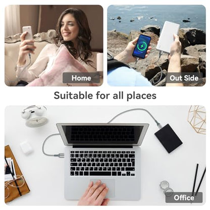 Henrety USB C Charger Cable [2 Pack/4ft], Fast Charging Type C Cable, Nylon Braided USB A to USB C Cable for iPhone 15/15 Pro, MacBook, iPad, Galaxy, and Other Type-C Devices.