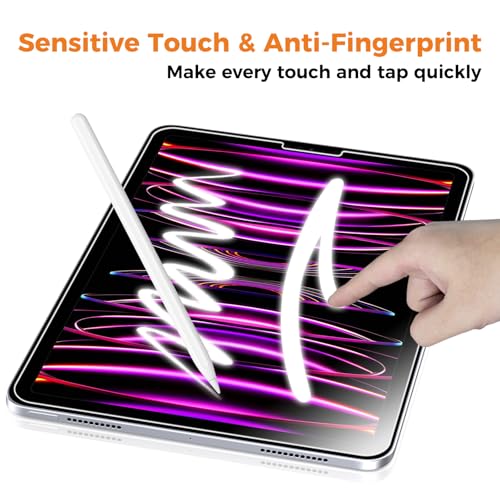 2 Pack Screen Protector for iPad Pro 11 inch (4th/3rd/2nd/1st Gen) & iPad Air 10.9 inch (5th/4th Gen),iPad Tempered Glass with Installation Tray, Sensitive Touch, Anti-Scratch, Easy Install - size: iPad Pro 11" 4th 3rd 2nd 1st/Air 10.9" 5th 4th