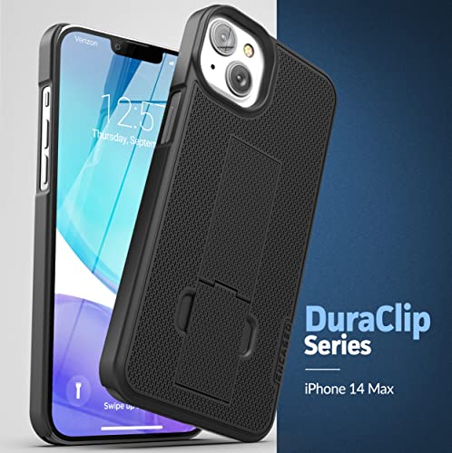 Encased DuraClip Holster Designed for iPhone 14 Plus Case with Belt Clip and Kickstand (Matte Black) (iPhone 14+) - size: iPhone 14 PLUS
