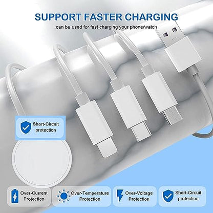 USB C Watch Charger 4 in 1 Portable Type C Charging Cable Compatible with Apple Watch iwatch Series Ultra/SE/8/7/6/5/4/3/2/1 and Compatible with iPhone,Galaxy,Pixel,Android (4ft/1.2M) - style: 4 in 1 USB