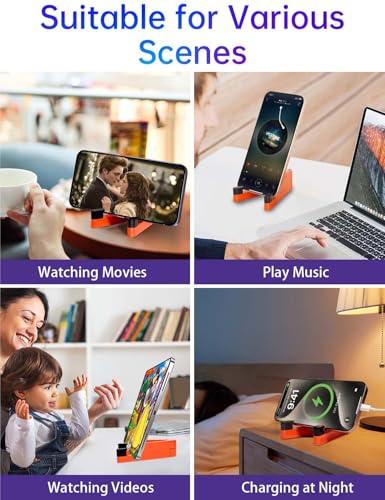 Phone Stand for Desk, Foldable Portable iPhone Stand, Cell Phone Stand Aluminum Phone Holder Cradle Dock for Desk/Travel, Desktop Phone Holder Compatible with iPhone 17 Pro Max 16 15 14 Galaxy S24 S23
