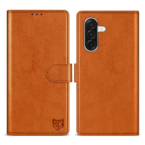 ZZXX for Samsung Galaxy A17 5G Wallet Case with [RFID Blocking] Card Slot Kickstand Magnetic Closure PU Leather Flip Fold Protective Phone Case for Samsung Galaxy A17(Brown-6.7 inch) - color: Brown