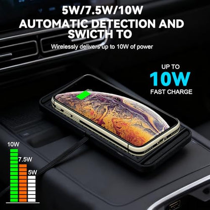 ZPSHYD Wireless Charging Pad for Car Phone Charger Non Slip Fast Charging Pad Compatible with Android iOS Qi Devices (USB Port 30cm Cable) - color: USB Port 30cm Cable
