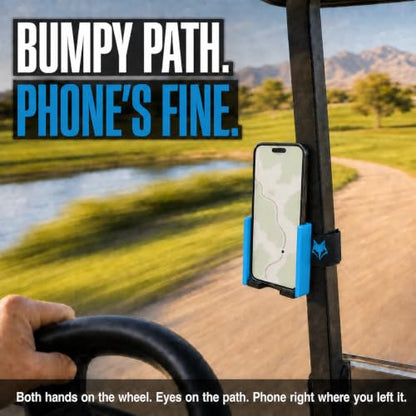 Strap Style Golf Cart Phone Holder, Golf Cart Phone Mount by Desert Fox - color: Blue