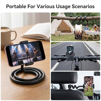 Portable Stroller Phone Holder Flexible Cell Phone Holder Adjustable Universal Stroller phone Mount Soft Silicone Bike Strollers Attachment for Most Cellphone Hand Operation Buggy Handlebar Pushchair