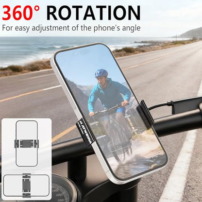 Bike Handlebar Mounts for 4.5-7.1 Phones (Black) - color: Black