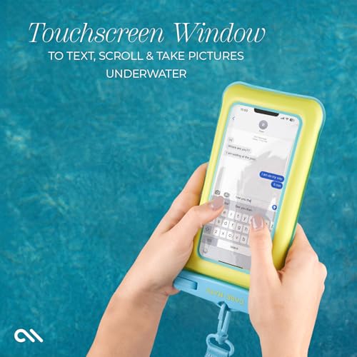 Case-Mate IP68 Waterproof Phone Pouch - Citrus Splash | Touchscreen Floating Waterproof Phone Case with Crossbody Lanyard - Fits All Phones - Beach Cruise Ship Travel Essentials - color: Citrus Splash