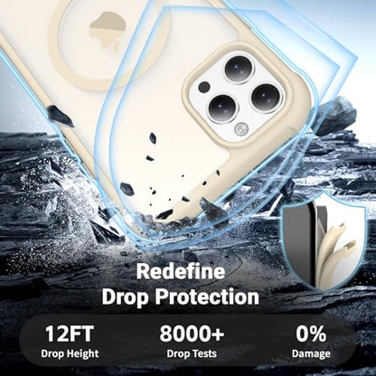 jaroco Magnetic for iPhone 11 Case Heavy Duty Protection Antique White | Compatible with MagSafe,Military Grade Drop Protection,Translucent Matte,Non-Slip,Shockproof 2-Layer Durable Bumper Case - color: Antique White, size: iPhone 11