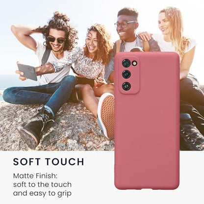 kwmobile Case Compatible with Samsung Galaxy S20 FE Case - Protective Slim TPU Phone Cover - Soft Matte Finish - Dark Rose - color: Dark Rose, size: Galaxy S20 FE