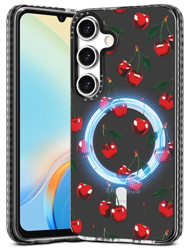 Toycamp for Samsung Galaxy A15 5G Phone Case - Compatible with MagSafe Women Girls Cute Phone Cover Magnetic with Shockproof Protective Girly Pretty Designer for Samsung A15 5G Cases, Cherry - color: Cherry, size: for Samsung Galaxy A15 5G