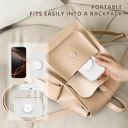 2026 Traveling Portable Wireless Mag-Safe Fast Charging Station - color: White