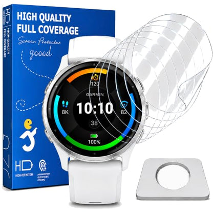 6 Pack for Garmin Venu 3 Screen Protector 45mm,Clear Soft EPU Film | Self-Healing, Full Coverage, Touch Sensitive, Anti-Scratch and Bubble-Free for Running,Training and Daily Wear - size: For Garmin Venu 3 45mm 1.77 Inch