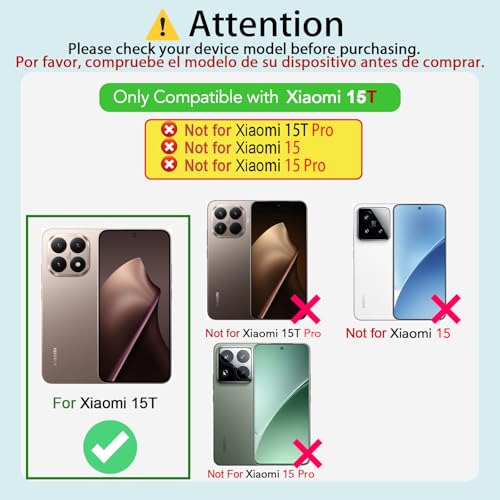 USTIYA Case for Xiaomi 15T 5G Clear TPU Four Corners Military-Grade Protection Cover Transparent Soft funda