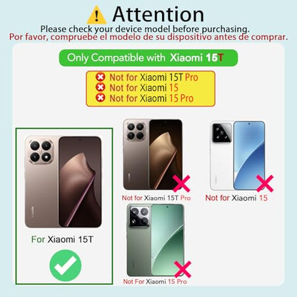 USTIYA Case for Xiaomi 15T 5G Clear TPU Four Corners Military-Grade Protection Cover Transparent Soft funda